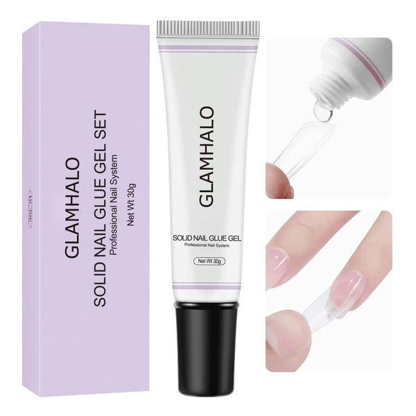 30g Toothpaste Solid Nail Glue Need Light Cured(Not recommend for dark color)for press on nails