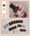 12 Sizes-24 Pcs Press On Nails R001