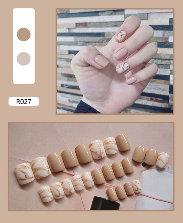 12 Sizes-24 Pcs Press On Nails R001