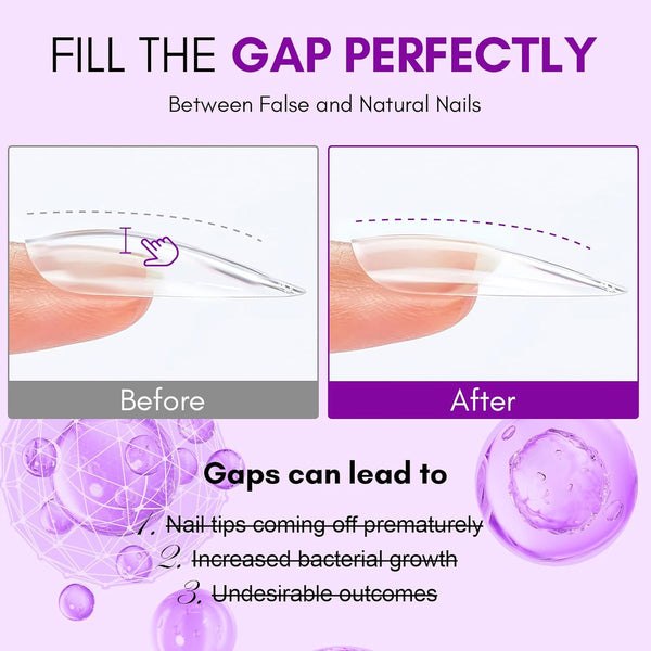 Solid Nail Gel Glue For Nail Tips and press on nails nail glue