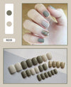 12 Sizes-24 Pcs Press On Nails R001