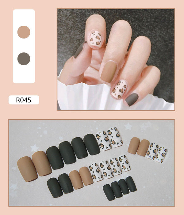 12 Sizes-24 Pcs Press On Nails R041