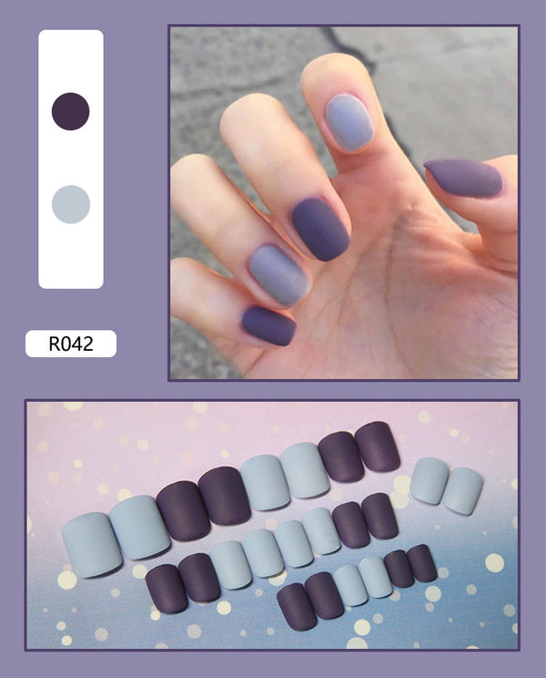 12 Sizes-24 Pcs Press On Nails R041