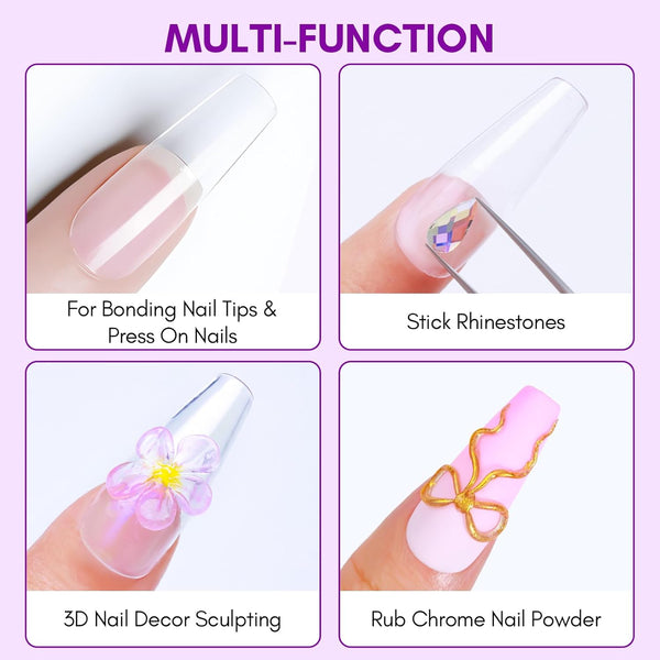 Solid Nail Gel Glue For Nail Tips and press on nails nail glue