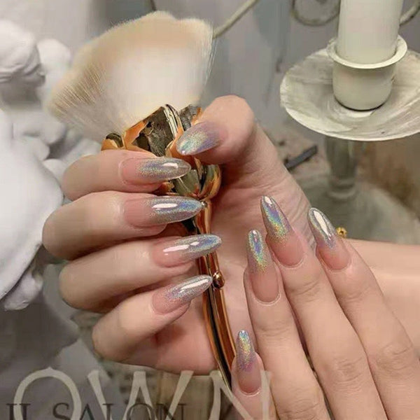 Almond Long Pink Press on Nails