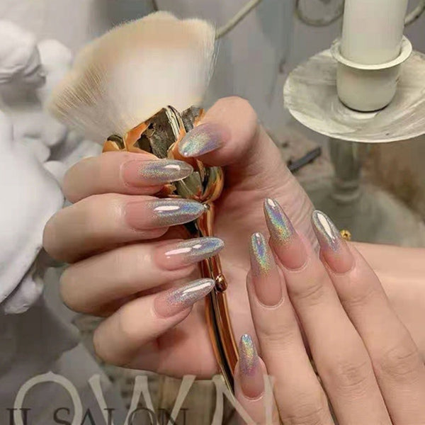 12 Sizes-24 Pcs Press On Nails jp735-laser-ombre