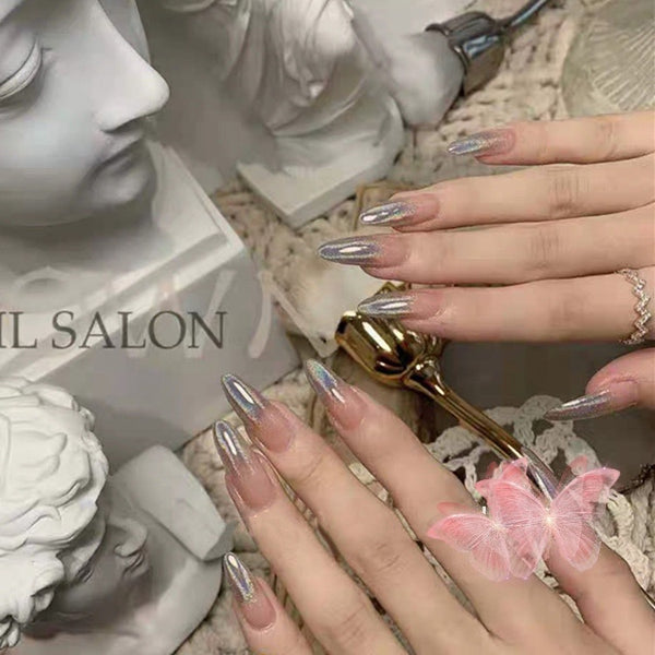 12 Sizes-24 Pcs Press On Nails jp735-laser-ombre