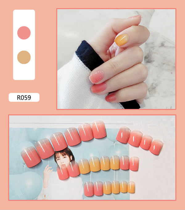 12 Sizes-24 Pcs Press On Nails R041