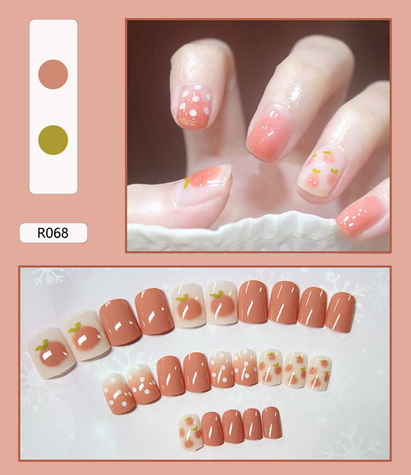 12 Sizes-24 Pcs Press On Nails R041