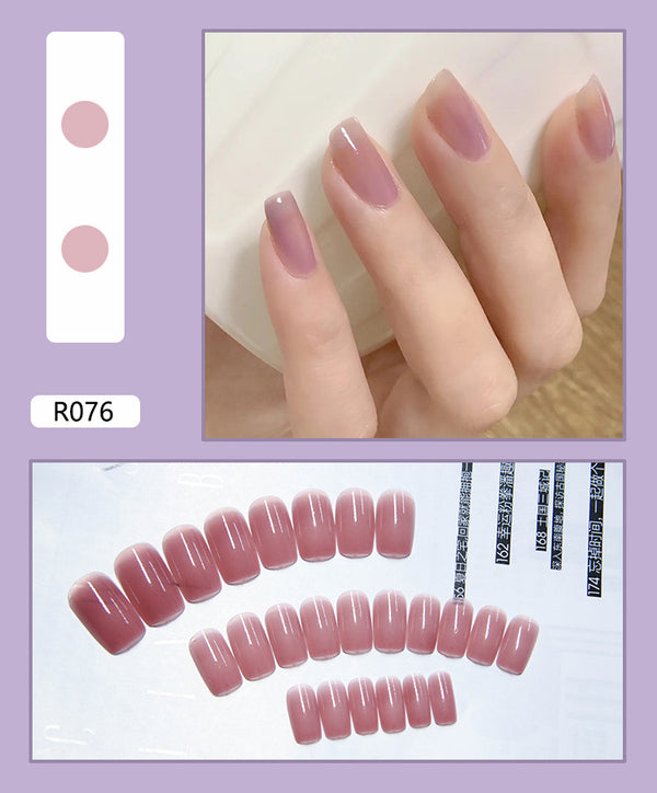 12 Sizes-24 Pcs Press On Nails R076