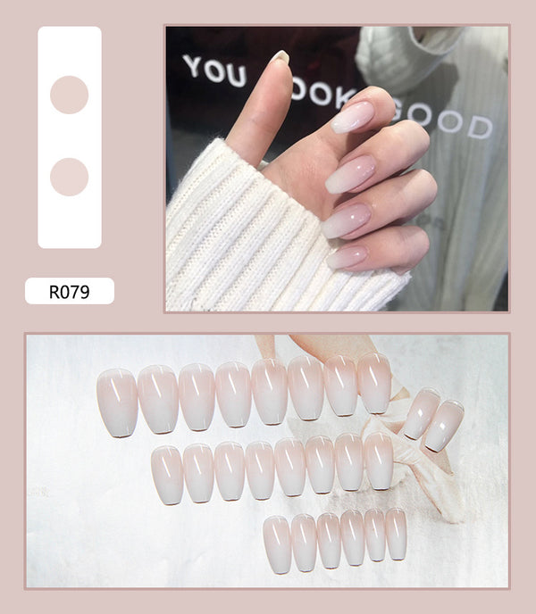 12 Sizes-24 Pcs Press On Nails R079