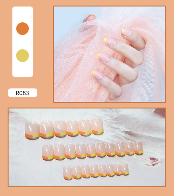 12 Sizes-24 Pcs Press On Nails R081
