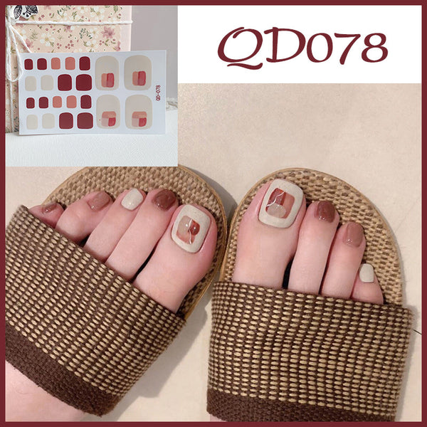 12 Sizes-24 Pcs Press On Nails QD62