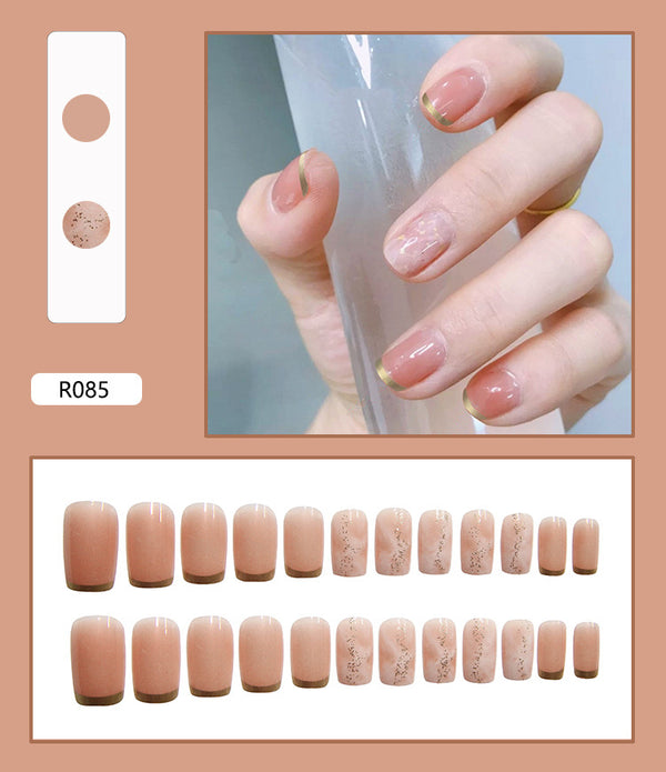 12 Sizes-24 Pcs Press On Nails R081