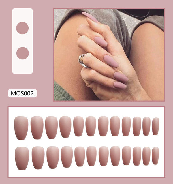 12 Sizes-24 Pcs Press On Nails MOS002