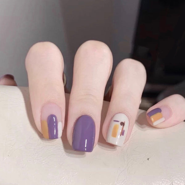 12 Sizes-24 Pcs Press On Nails R089