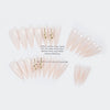Almond Glossy Long Pink Press on Nails