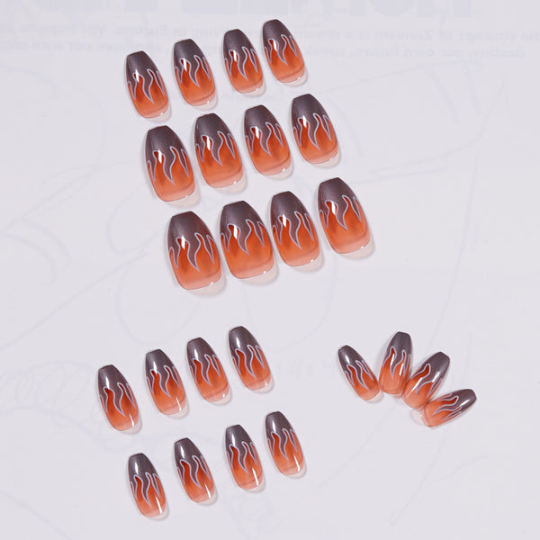 12 Sizes-24 Pcs Press On Nails JP822