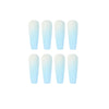 Blue Long Matte Ombre Press on Nails