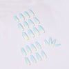 Blue Long Matte Ombre Press on Nails