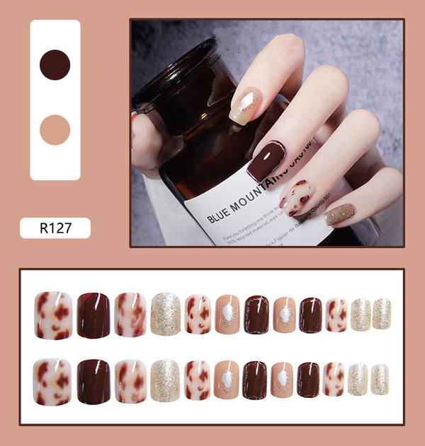 12 Sizes-24 Pcs Press On Nails R121