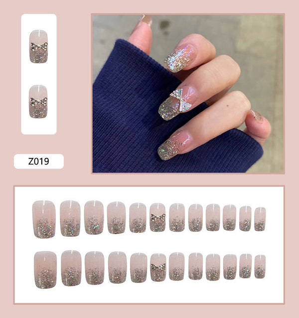 12 Sizes-24 Pcs Press On Nails Z001