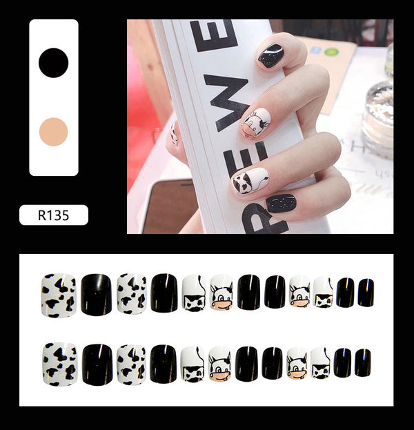 12 Sizes-24 Pcs Press On Nails R121