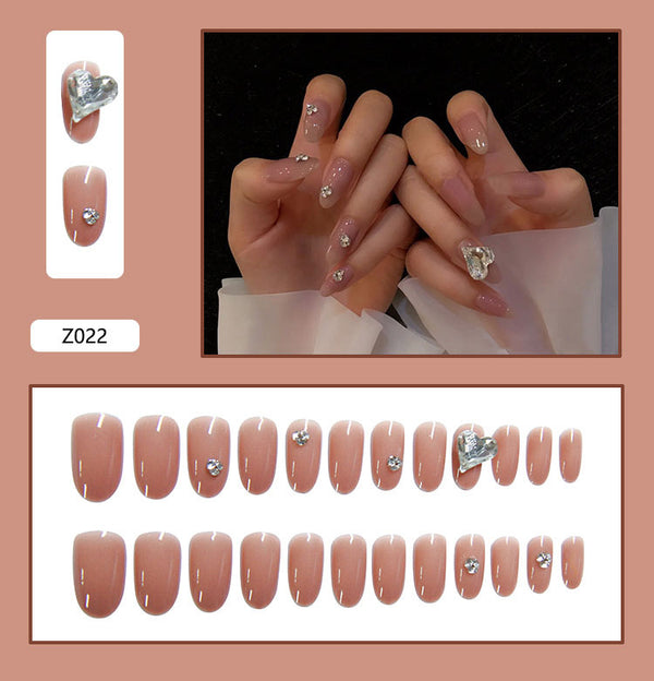 12 Sizes-24 Pcs Press On Nails Z001