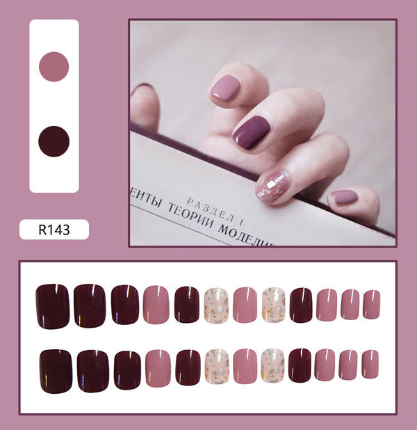 12 Sizes-24 Pcs Press On Nails R121