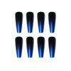 Blue Glossy Long Ombre Press on Nails