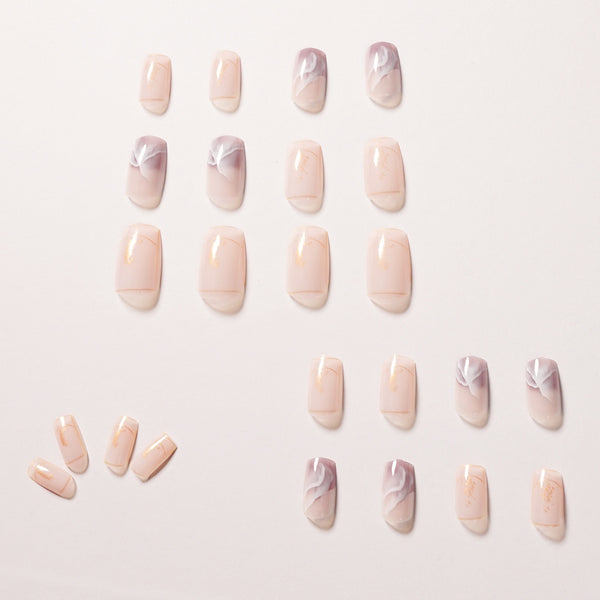 12 Sizes-24 Pcs Press On Nails JP988