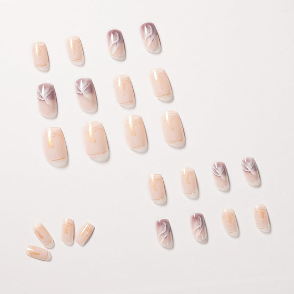 12 Sizes-24 Pcs Press On Nails JP988