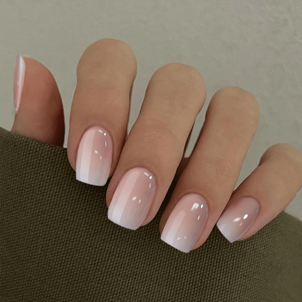 Ombre Pink Short Square Press on Nails