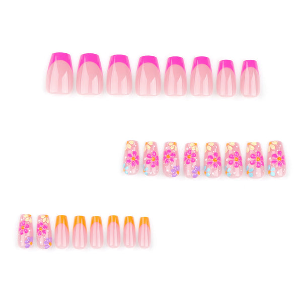 French Medium Pink Press on Nails