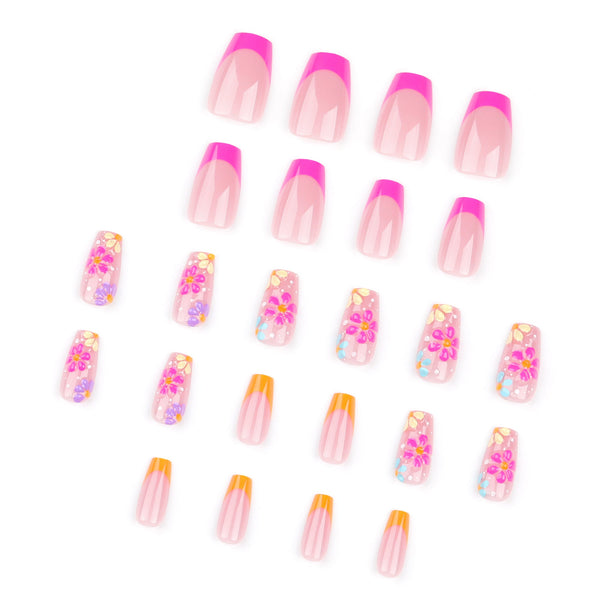 French Medium Pink Press on Nails