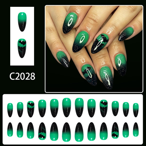 12 Sizes-24 Pcs Press On Nails C2028