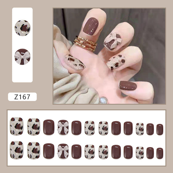 12 Sizes-24 Pcs Press On Nails Z167