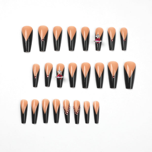 12 Sizes-24 Pcs Press On Nails JP1622