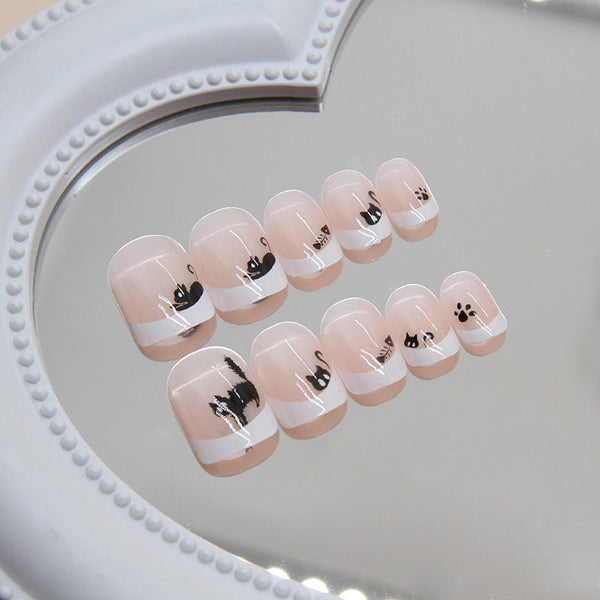 12 Sizes-24 Pcs Press On Nails R859