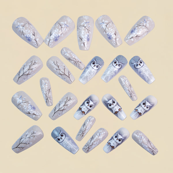 12 Sizes-24 Pcs Press On Nails Y1651