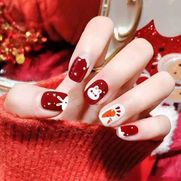 12 Sizes-24 Pcs Press On Nails R839