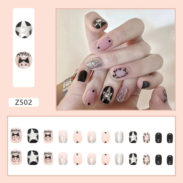 12 Sizes-24 Pcs Press On Nails Z502