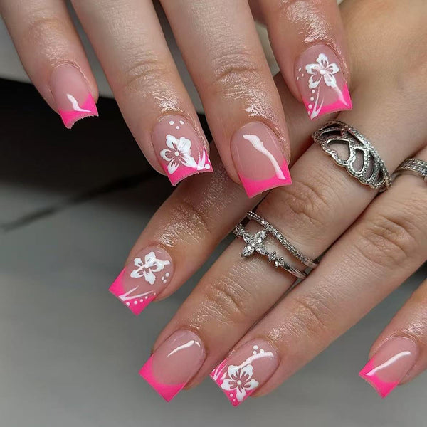 12 Sizes-24 Pcs Press On Nails C1330