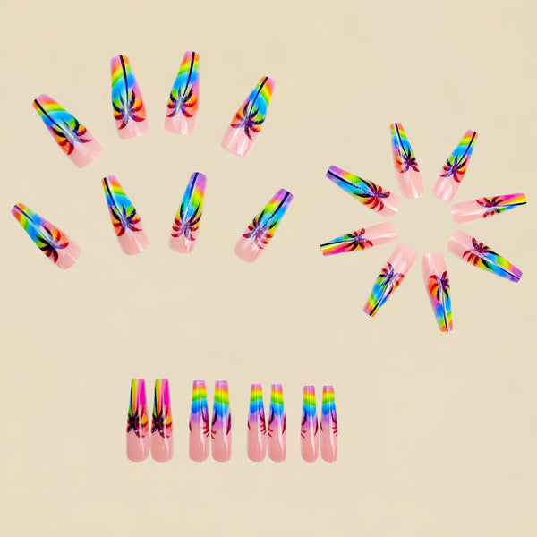 12 Sizes-24 Pcs Press On Nails Y896