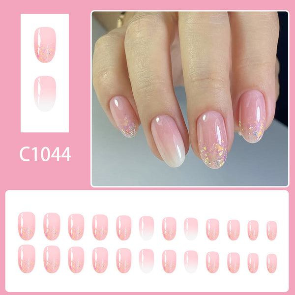 12 Sizes-24 Pcs Press On Nails C1044