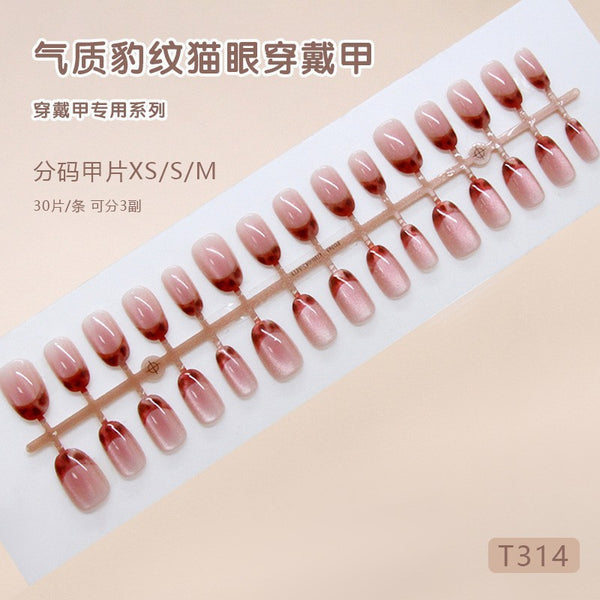 12 Sizes-24 Pcs Press On Nails T332