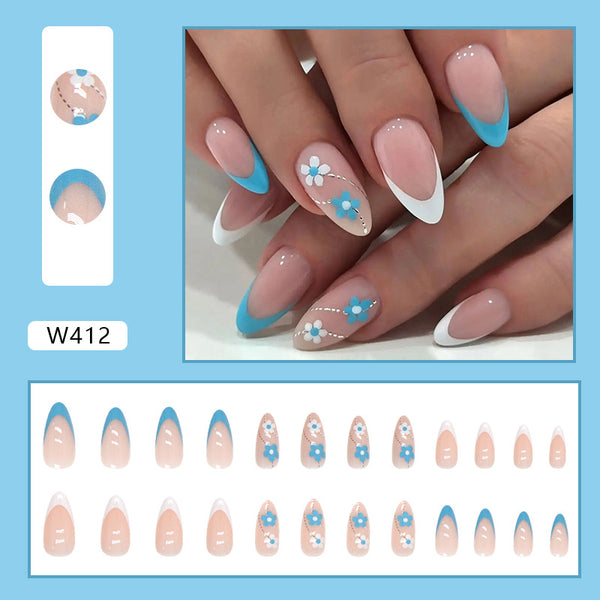 12 Sizes-24 Pcs Press On Nails W412