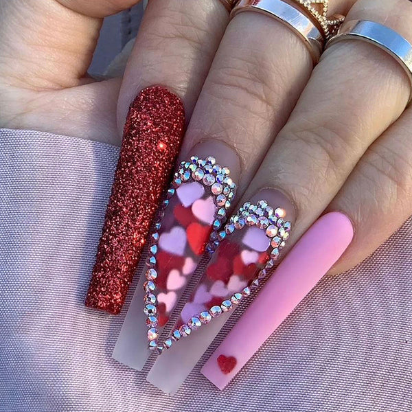 12 Sizes-24 Pcs Press On Nails Z267