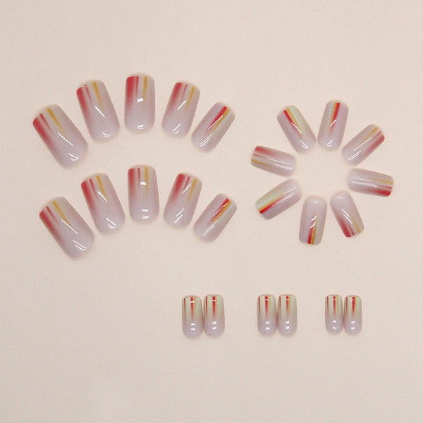 12 Sizes-24 Pcs Press On Nails W1244