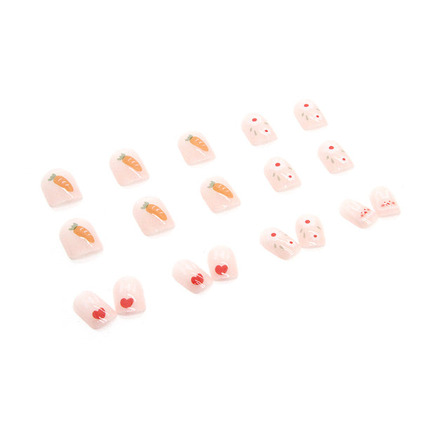 12 Sizes-24 Pcs Press On Nails R554